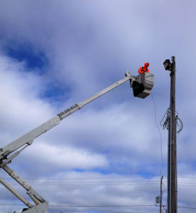 bucket-1 bucket truck with man