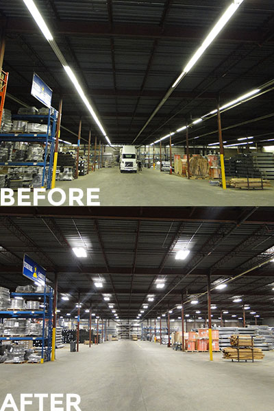 warehouse-1 warehouse lighting before and after