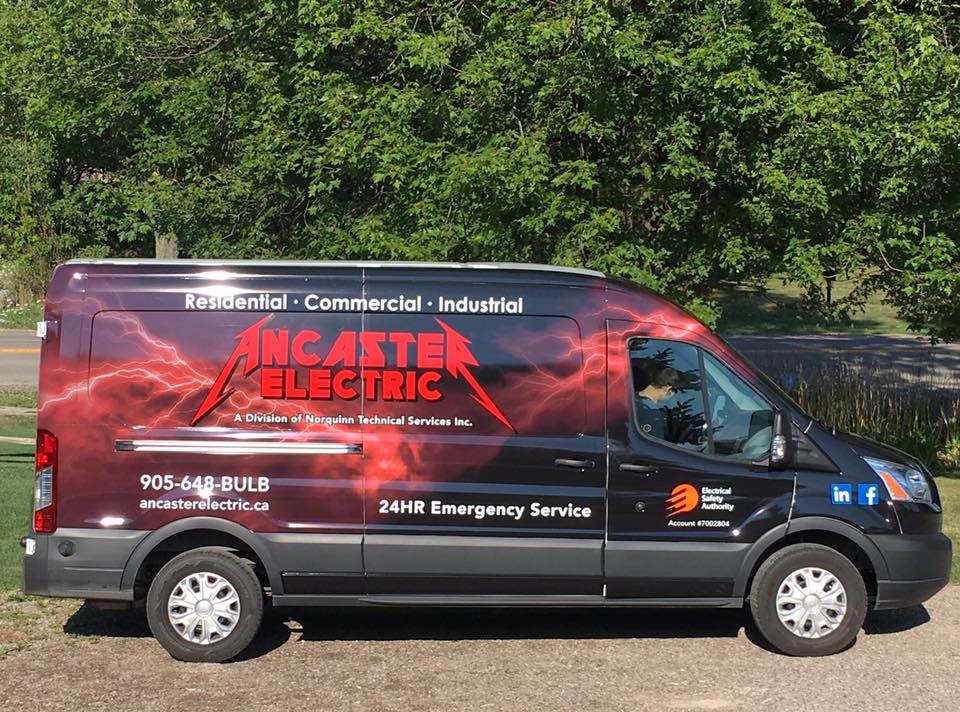 Ancaster Electric van Ancaster Electric work van