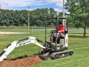 batting-1 Landscaping commerical field for electrical work