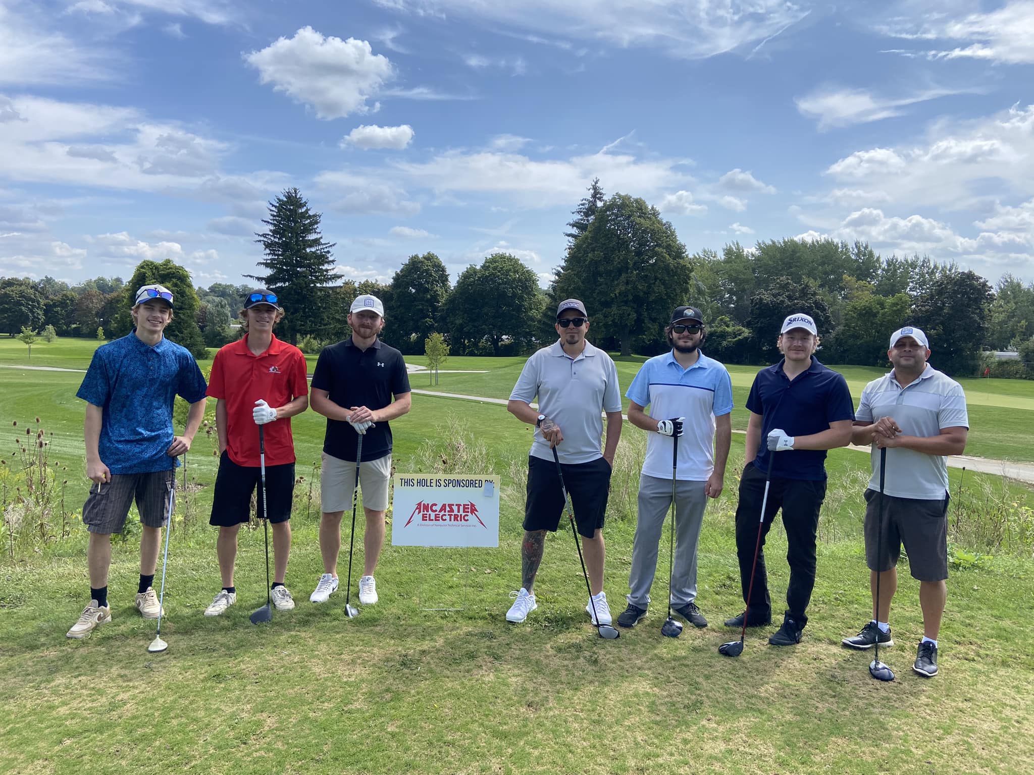ancaster electric team ancaster electric team playing golf all together